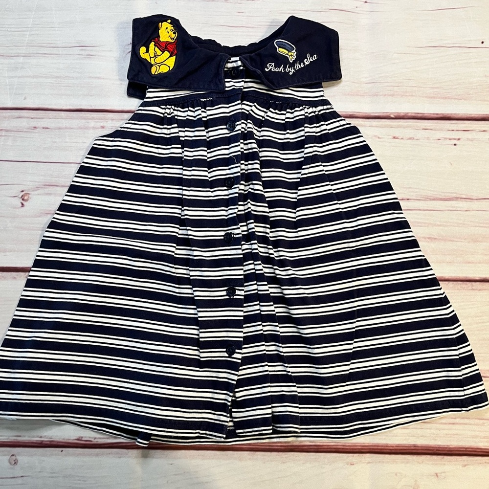 Vintage Disney Winnie the Pooh Pooh by the Sea Nautical Size 3T Dress